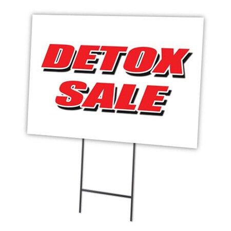 Signmission Detox Sale Yard Sign & Stake outdoor plastic coroplast window, C-1824 Detox Sale C-1824 Detox Sale
